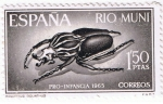 Stamps Spain -  Rio Muni  Pro Infancia 1965  Goliathus Goliathus