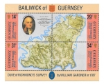 Stamps United Kingdom -  347abcd - Bicentenario del Reconocimiento del Duque de Richmond sobre Guernsey (GUERNSEY)