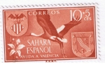 Stamps Spain -  Sahara Ayuda a Valencia