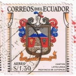 Stamps Ecuador -  Canton Latacunga Provincia de Cotopaxi