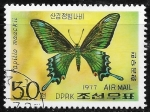 Stamps North Korea -  Mariposas - Papilio maackii