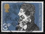 Stamps United Kingdom -  150 Aniversario de la muertt de John Keats 