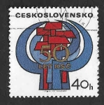 Stamps Czechoslovakia -  1755 - L Aniversario del Partido Comunista Checo