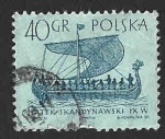 Stamps Poland -  1128 - Barcos Antiguos