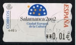 Stamps Spain -  ATMS  Ciudad Española de la cultura Salamanca 2002