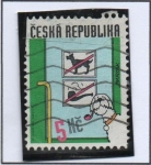 Stamps Czech Republic -  Perro con Pipa