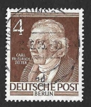 Stamps Germany -  9N84 - Carl Friedrich Zelter (BERLÍN)