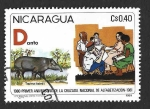 Stamps Nicaragua -  1113C - I Aniversario de la Cruzada Nacional de Alfabetización