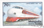 Stamps Mongolia -  tren Tokyo-Osaka