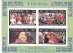 Stamps Tanzania -  60 Aniversario  reina Isabel II