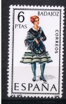 Stamps Spain -  Trajes típicos  Badajoz