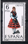 Stamps Spain -  Trajes típicos  Orense