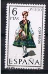 Stamps Spain -  Trajes típicos  Oviedo