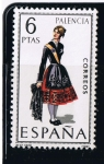 Stamps Spain -  Trajes típicos  Palencia