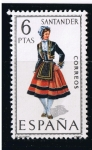 Stamps Spain -  Trajes típicos  Santander