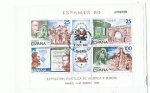 Stamps Spain -  Espamer 80 Exposi. Filatel. de América y Europa