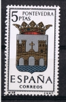 Stamps Spain -  Escudo de España  Pontevedra