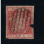 Stamps Spain -  Edifil  nº  24  Escudo de España  1 enero 1854