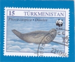 Stamps Turkmenistan -  Foca del Caspio sobre hielo