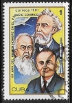 Stamps Cuba -  J. Verne, K. Tsiolkovsky, S. Korolyov