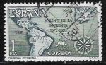 Stamps Spain -  Mpa de España y las Americas