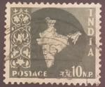 Stamps India -  Mapa de India