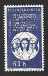 Stamps Czechoslovakia -  1322 - XX Aniversario de la Federación Internacional Democrática Femenina