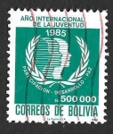 Stamps Bolivia -  728 - Año Internacional de la Juventud