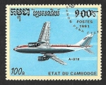 Stamps Cambodia -  1155 - Airbus Industrie A310