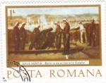 Stamps Romania -  PINTURA- batería de artillería La Calafat