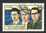 Stamps Cuba -  2403 - XX Aniversario del Primer Hombre en el Espacio