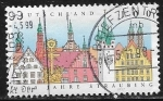 Stamps : Europe : Germany :  Straubing Cityscape