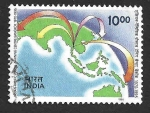 Stamps India -  1530 - XXV Aniversario del Centro de Formación Postal Asia - Pacífico de Bangkok