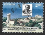 Stamps India -  1553 - L Aniversario del Instituto de Investigación Fundamental. Tata