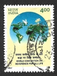 Stamps India -  1655 - Convención Internacional por el Respeto a Toda Forma de Vida