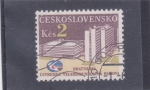 Stamps Czechoslovakia -  telecomunicaciones Bratislava