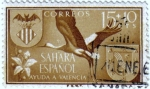 Stamps Spain -  Sahara Español. Ayuda a Valencia 1958