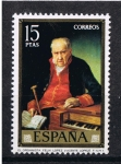 Stamps Spain -  Edifil  2153   Pintores   Vicente López Portaña  Día del Sello. Marco dorado  