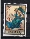 Stamps Spain -  Edifil  2210   Pintores   Eduardo Rosales y Martín  Día del Sello. Marco dorado  