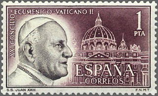 ESAPAÑ 1962 1480 Sello Nuevo Concilio Ecuménico Vaticano II Juan XXIII (1881-1963)