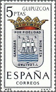 ESPAÑA 1963 1490 Sello Nuevo Escudos de las Capitales de Provincias Españolas Guipuzcoa