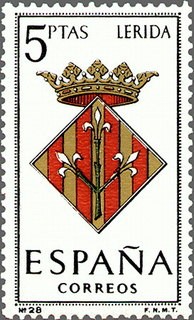 ESPAÑA 1964 1554 Sello Nuevo Escudos Provincias Españolas Lerida