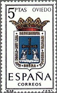 ESPAÑA 1964 1562 Sello Nuevo Escudos Provincias Españolas Oviedo