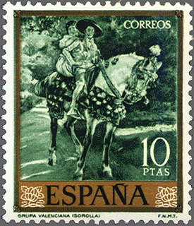 ESPAÑA 1964 1575 Sello Nuevo Pintor Joaquin Sorolla Grupa Valenciana