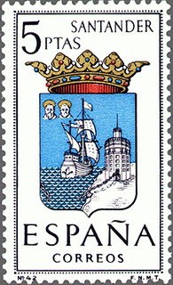 ESPAÑA 1965 1636 Sello Nuevo Serie Escudos Provincias Españolas Santander