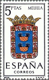 ESPAÑA 1966 1703 Sello **MNH Escudos de las Capitales de Provincias Españolas. Melilla