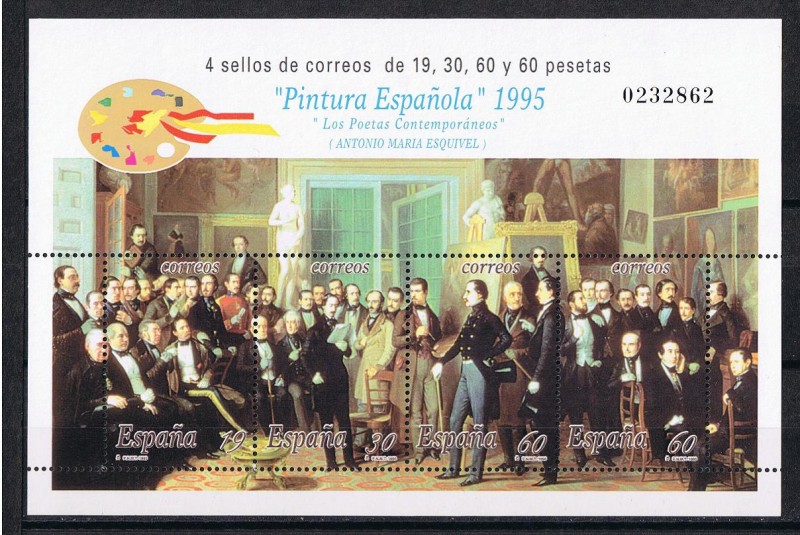 Edifil  3401  Pintura española.  Antonio María Esquivel (1806 - 1857 )   Se completa con la casi tot