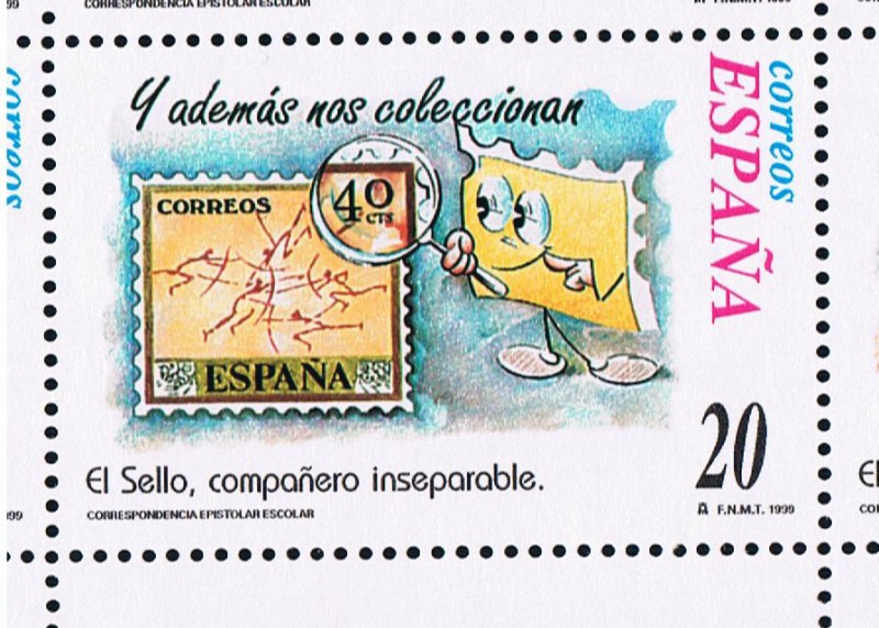 Edifil  3675  Correspondencia Epistolar Escolar.  El sello, compañero inseparable. 