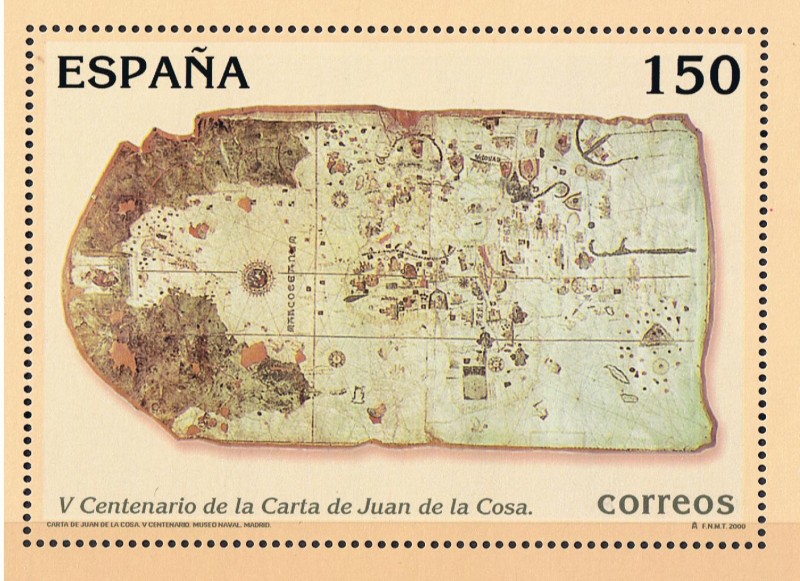 Edifil  3722  V Cent. de la Carta de Juan de la Cosa.  