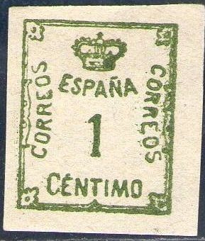 ESPAÑA 1920 291 Sello Nuevo Corona y Cifra 1c Sin Goma Espana Spain Espagne Spagna